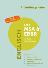 Produktbild: Pr&uuml;fungsheft & Training - 2026 Englisch MSA und eBBR &ndash; Berlin und Brandenburg &ndash; Original-Pr&uuml;fungen und L&ouml;sungen