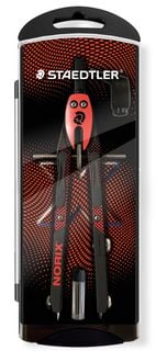 Produktbild: STAEDTLER NORIX 555 Zirkel, Schnellverstellzirkel rot, Max. Zeichenkreis: 350 mm