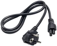 Produktbild: Akyga Strom Adapterkabel [1x Schutzkontakt-Stecker - 1x Kleeblatt-Buchse C5] 1.00m Schwarz