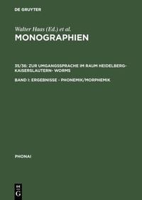 Produktbild: Zur Umgangssprache im Raum Heidelberg-Kaiserslautern- Worms