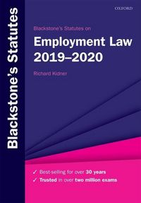 Produktbild: KIDNER, R: Blackstone's Statutes on Employment Law 2019-2020