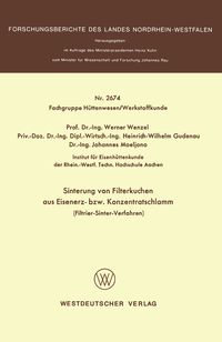 Produktbild: Sinterung von Filterkuchen aus Eisenerz- bzw. Konzentratschlamm
