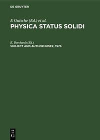 Produktbild: Subject and Author Index, 1976
