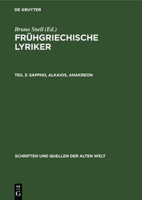 Produktbild: Sappho, Alkaios, Anakreon