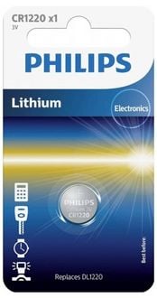 Produktbild: Philips Knopfzelle CR1220 3V 1 St. Lithium Minicells