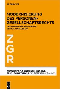 Produktbild: Modernisierung des Personengesellschaftsrechts