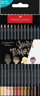 Produktbild: Faber-Castell Buntstifte Black Edition, Skin Tones, 12er Set