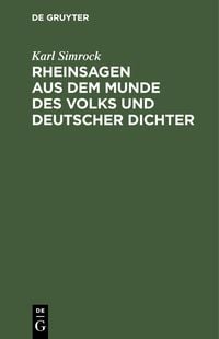 Produktbild: Rheinsagen aus dem Munde des Volks und deutscher Dichter