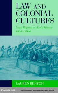 Produktbild: Law and Colonial Cultures