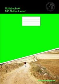Produktbild: Notizbuch A4 200 Seiten kariert (Softcover Gr&uuml;n)