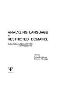 Produktbild: Analyzing Language in Restricted Domains