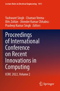 Produktbild: Proceedings of International Conference on Recent Innovations in Computing