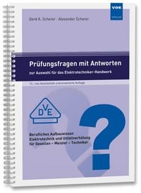 Produktbild: Pr&uuml;fungsfragen mit Antworten zur Auswahl f&uuml;r das Elektrotechniker-Handwerk