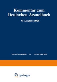 Produktbild: Kommentar zum Deutschen Arzneibuch 6. Ausgabe 1926
