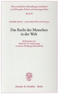 Produktbild: Das Recht des Menschen in der Welt.