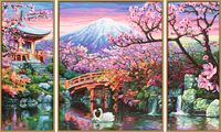 Schipper Malen-nach-Zahlen - Meisterklasse Triptychon - Kirschblüte in Japan