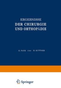 Produktbild: Ergebnisse der Chirurgie und Orthop&auml;die