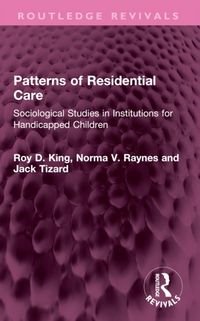 Produktbild: Tizard, J: Patterns of Residential Care