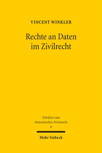Produktbild: Winkler, V: Rechte an Daten im Zivilrecht