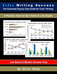 Produktbild: Ielts Writing Success. The Essential Step by Step Guide for Task 1 Writing. 8 Practice Tests for Bar Charts & Line Graphs. w/Band 9 Model Answer Key &