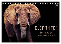 Produktbild: Elefanten - Portraits der besonderen Art (Tischkalender 2027 DIN A5 quer), CALVENDO Monatskalender