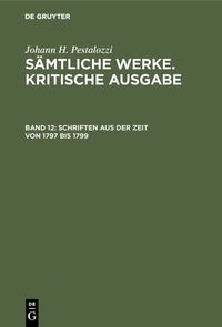 Produktbild: Schriften aus der Zeit von 1797 bis 1799