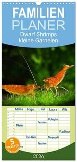 Produktbild: Familienplaner 2026 - Dwarf Shrimps - kleine Garnelen mit 5 Spalten (Wandkalender, 21 x 45 cm) CALVENDO