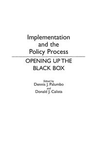 Produktbild: Implementation and the Policy Process