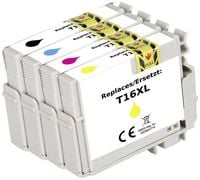 Produktbild: Renkforce Druckerpatrone ersetzt Epson 16XL, T1636, T1631, T1632, T1633, T1634 Kompatibel Kombi-Pack Schwarz, Cyan, Magenta, Gelb RF-5718868
