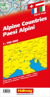 Alpenländer Strassenkarte 1:750 000