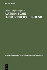 Produktbild: Lateinische altkirchliche Poesie