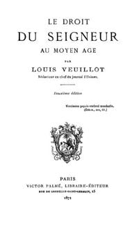 Produktbild: Le Droit Du Seigneur Au Moyen-Age