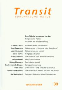 Bild vom Artikel Transit 39. Europäische Revue vom Autor Charles Taylor