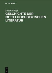 Produktbild: Geschichte der mittelhochdeutschen Literatur