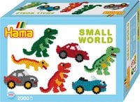 Bild vom Artikel Hama 3502 - Bügelperlen Midi - Geschenkpackung, kleine Welt Dinosaurier & Auto blau vom Autor 