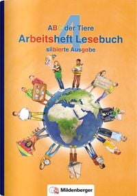 Produktbild: ABC der Tiere 4 &ndash; Arbeitsheft Lesebuch, silbierte Ausgabe