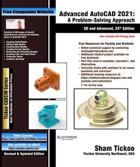 Produktbild: Advanced AutoCAD 2021: A Problem-Solving Approach, 3D and Advanced, 25th Edition