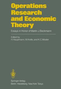 Produktbild: Operations Research and Economic Theory