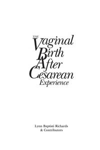 Produktbild: The Vaginal Birth After Cesarean (VBAC) Experience
