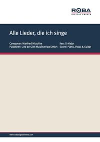 Produktbild: Alle Lieder, die ich singe