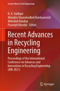 Produktbild: Recent Advances in Recycling Engineering