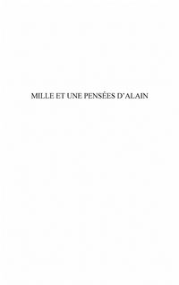 Produktbild: Mille et une pensee d'alain