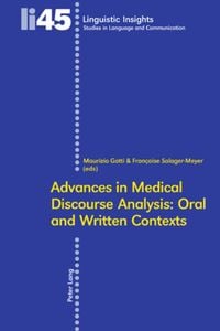 Produktbild: Advances in Medical Discourse Analysis: Oral and Written Contexts