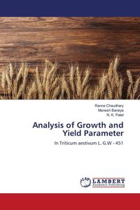 Produktbild: Analysis of Growth and Yield Parameter