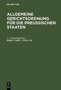 Produktbild: Theil I. Titel 1-13