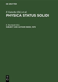 Produktbild: Subject and Author Index, 1979