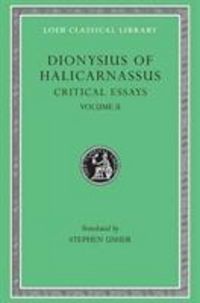 Produktbild: Dionysius of Halicarnassus: Critical Essays, Volume II