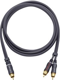 Produktbild: Oehlbach 23702 Cinch Audio Y-Kabel [2x Cinch-Stecker - 1x Cinch-Stecker] 2.00 m Anthrazit vergoldete Steckkontakte