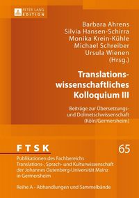 Produktbild: Translationswissenschaftliches Kolloquium III