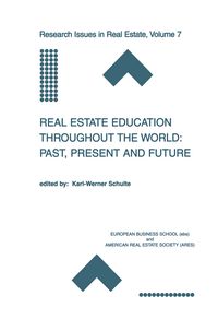 Produktbild: Real Estate Education Throughout the World: Past, Present and Future